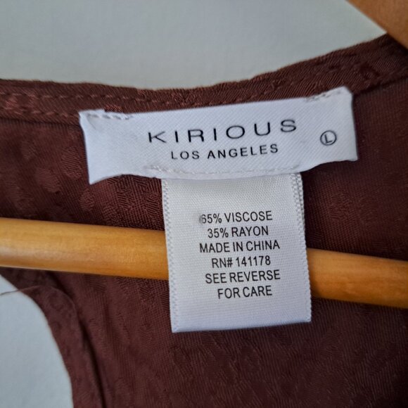 Kirious  Juniors CropTop Long Sleeve Brown Color Size L NWT - Picture 6 of 9